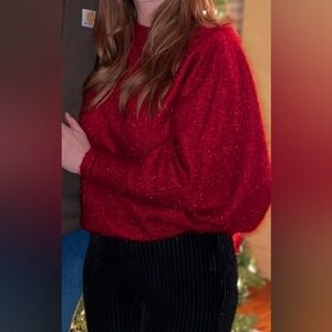 Elegant Red Women's Sweater